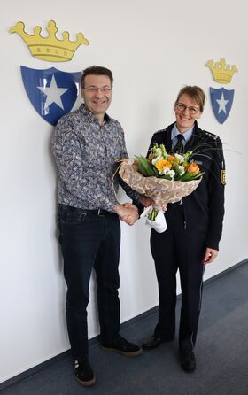 Revierleiterin Pamela Pott im Kronauer Rathaus Antrittsbesuch der neuen Polizeichefin